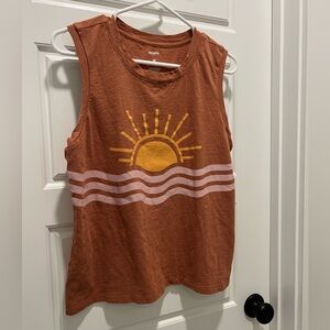 Women’s Medium muscle/tank top with sun.